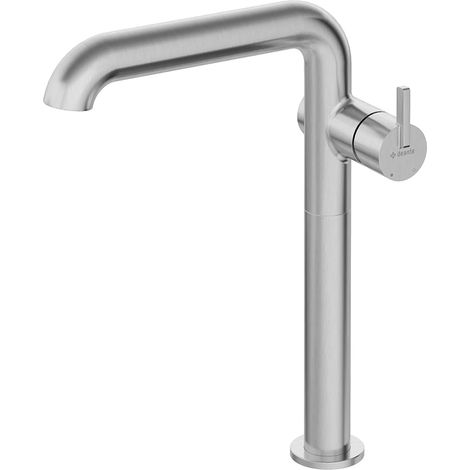 Waschbeckenarmatur für Aufsatzbecken, 30,5cm hoch, Edelstahl gebürstet, SILIA-30 (1/2)