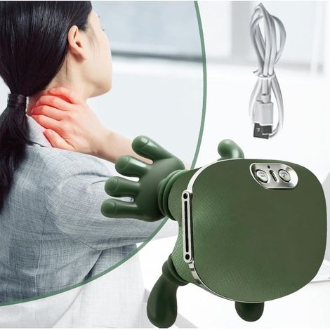 TrAdE Shop Traesio - Massaggiatore Cervicale Con Manine Massaggio Elettrico Shiatsu Schiena Collo Spalle Dolore -