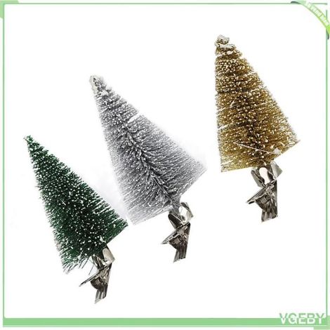 Décoration d'arbre de Noël - FAFEICY - Clip métallique - PVC durable - Réutilisable - Vert (1/4)