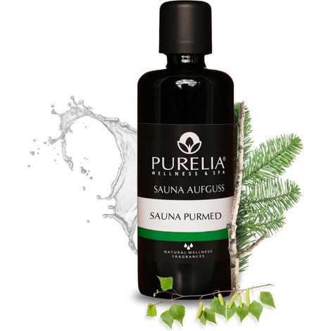 PURELIA Saunaaufguss Konzentrat Sauna PurMed 100 ml natürlicher Sauna-aufguss - reine ätherische Öle