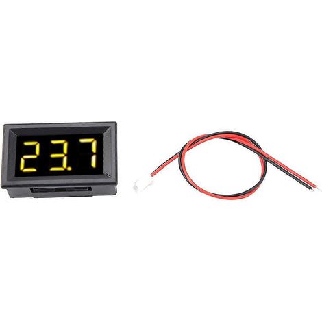 Digitales Voltmeter 0,56 Zoll Zweidraht-Gleichstrom 2,5-30 V Digitales LED-Display Spannungsmesser (Gelb)