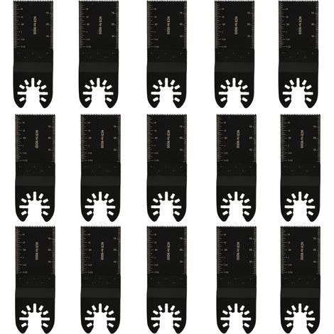 15 - Lame Scie Oscillante - Accessoire Outil Multifonction - Coupe Bois Plastique Cloison Sèche - Acier Carbone - 34x90mm (1/5)
