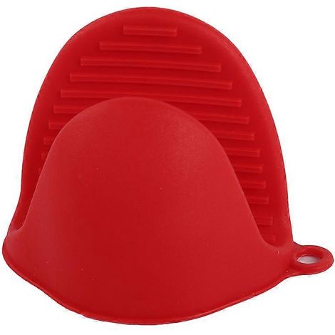 Gants de cuisine en silicone alimentaire épais, anti-transpirants, protège-bols, protège-assiettes, protège-plats, maniques de cuisson avec pince à main (1/2)