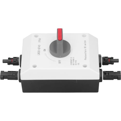 Interrupteur Sectionneur DC Photovoltaïque Solaire 1200V 32A 4P IP66 Étanche Double Fonction pour Camping-Car Panneau Solaire (1/5)