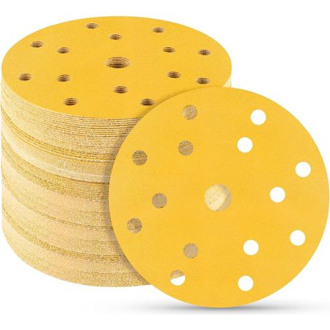 Schleifscheiben 150mm Klett 240 Körnung 15 Loch für Exzenterschleifer (50 Stk.) (1/5)
