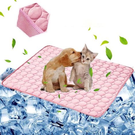 RHG Tapis Rafraichissant pour Chien Tapis Chat Rafraichissant Couverture Réfrigérante, Convient pour Le Refroidissement de La Pelouse du Siège de Voiture du Canapé Au Sol, 28IN 40IN (Rose) (1/5)