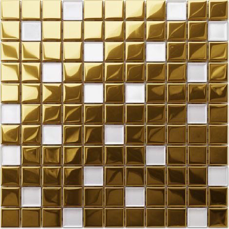 Ilcom mosaico in vetro su rete per bagno e cucina 30cm x 30cm - Taj Mahal (1/5)