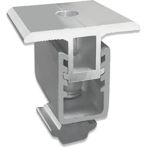 Adatto per kit di staffe di montaggio per pannelli solari da 10 pezzi con morsetto centrale regolabile (30/35/40 mm).