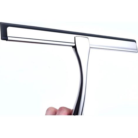 Raclette de douche - inox/silicone/caoutchouc - pour vitres (1/5)