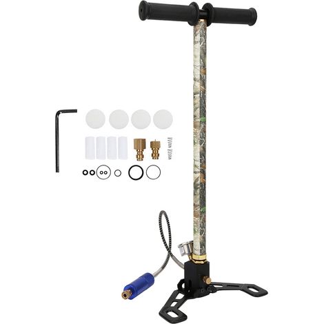 30MPa acier inoxydable pompe gonfleur manuelle haute pression compresseur pour bouteille d'oxygène de plongée camouflage (1/5)