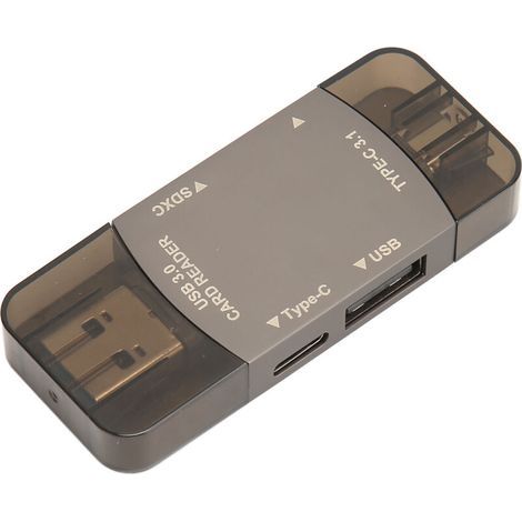 Lecteur de cartes SD haute vitesse, universel 3 en 1 pour adaptateurs OTG, plug and play, compatible avec les clés USB Micro SDXC et les appareils mobiles. (1/4)