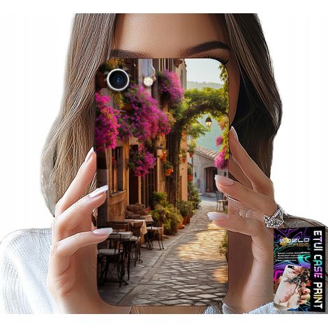 Funda para iPhone 7 / 8 / SE2 - Calle pintoresca con una cafetería + cristal (1/5)