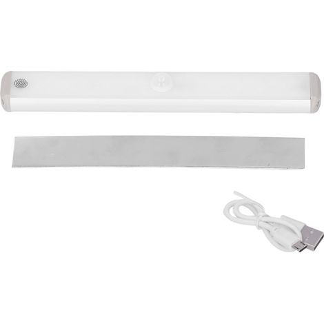 Lampe d'armoire LED sans fil, détection infrarouge, commande tactile, recharge USB, aimant arrière, gradation sans palier, blanc (1/5)