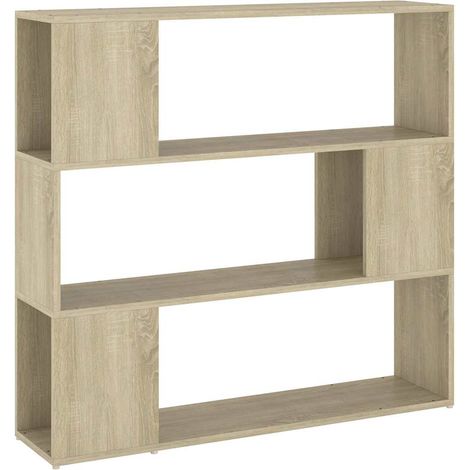Maison Exclusive - Bücherregal Raumteiler Sonoma-Eiche 100x24x94 (1/5)