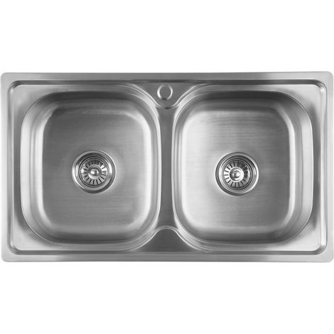 Aqualine Abwäschen - Spültisch 81x46 cm, Edelstahl AQ8146B
