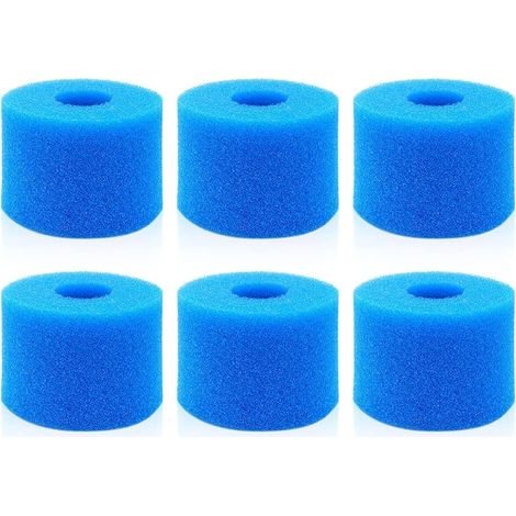 Lot de 6 filtres en mousse pour Jacuzzi, spa et piscine, modèles S1, réutilisables et lavables. (1/5)