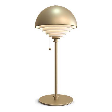 herstal Lampe de table laiton, abat-jour interrupteur 1x E27