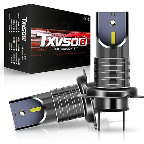 Kit de conversion d'ampoules LED H7 110 W 30 000 lm pour phares de voiture, compatible Canbus, faisceau 6 000 K (1/3)