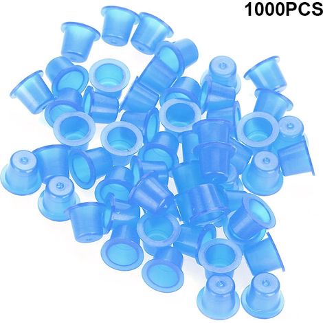 1000 gobelets encre tatouage plastique, porte-pigments jetables pour maquillage permanent, fournitures professionnelles (1/5)