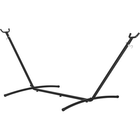 Hängemattengestell mit Haken, Metall-Hängemattenständer für Garten oder Strand, 280 x 120 x 110 cm, max. Belastung 120 kg