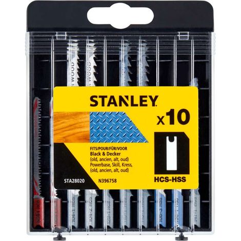 LAMA PER SEGHETTO ALTERNATIVO SET MISTO HCS (5 pz) + HSS (5 pz) - cassetta STANLEY (1/2)