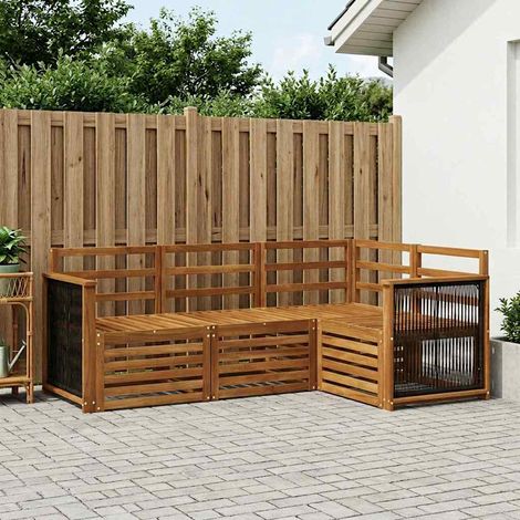 vidaXL Sofagarnituren 4 pcs Massivholz Akazie (1/5)