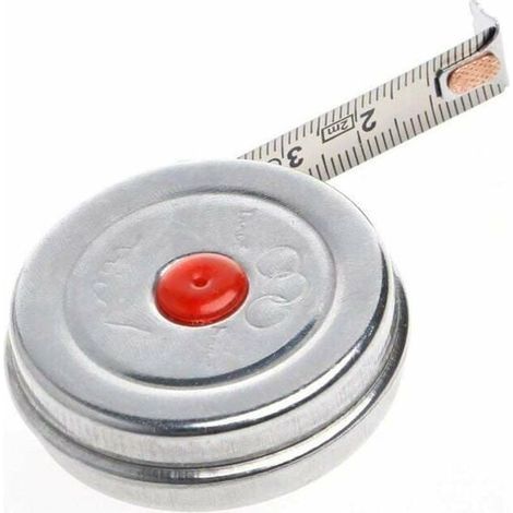 HONORNIC - Stainless steel retractable tape measure for office use, 2 m, mini metric, superior quality metric (1/3)