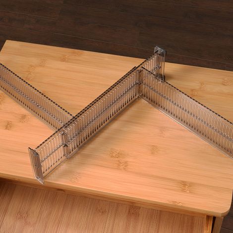 [Unterwäsche-Organizer] Transparente, dehnbare Trennwände für funktionelle Aufbewahrung (Kunststoff, 180 g, transparent) (1/5)