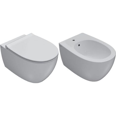 CERAMICA GLOBO Serie 4all set sospesi wc+bidet+sedile chiusura tradizionale codice prod: MDS03BI MDR19BI MDS09BI (1/4)