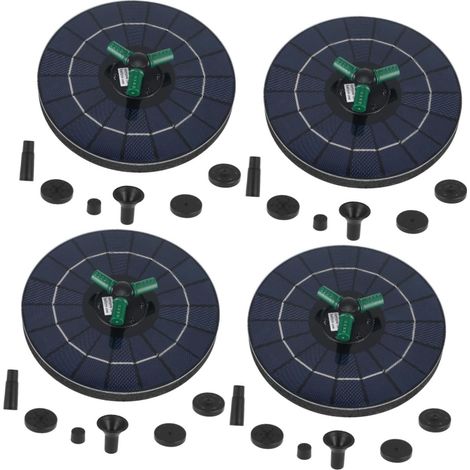 4pièces Fontaine à Oiseaux Solaire Pompe De Fontaine Flottante pour Bassin Jardin Et Décoration Extérieure Installation Simple Et Sécurisée Protection Manque Eau Système à