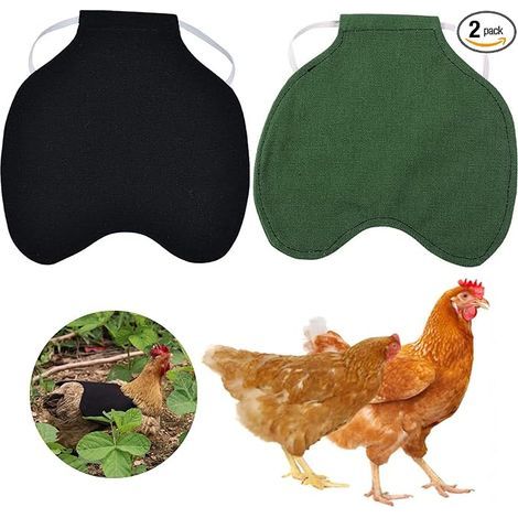Selle de Poulet, Sangles de Gilet de Poulet Tablier de Protection de Volaille Protection Dorsale en Plumes de Tablier de Protection de Poule à Double Couche (1/3)