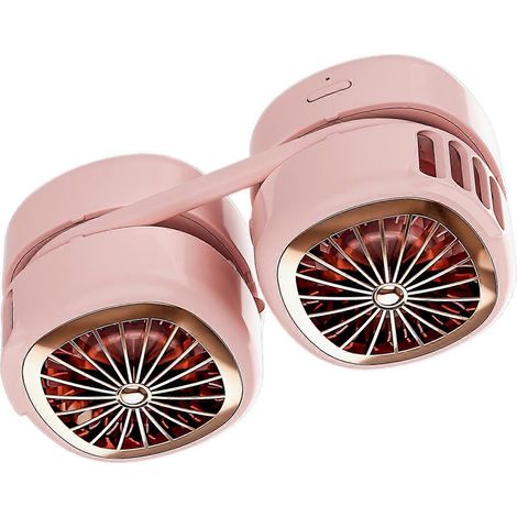 Mini ventilateur de cou rechargeable USB-C, charge rapide, 1800 mAh, silencieux, à suspendre autour du cou