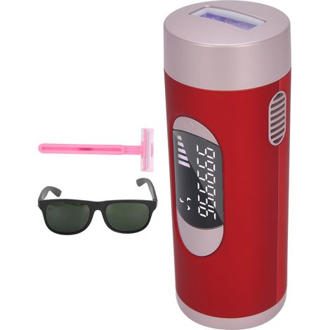 Appareil d'épilation laser pour le corps entier, indolore, 5 vitesses, prise 110-240 V, rouge (1/5)