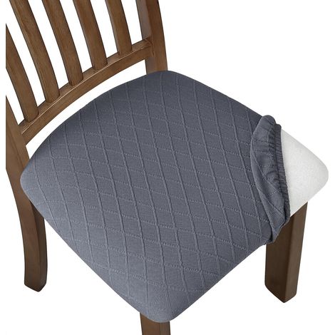 Wasserdichter, abnehmbarer und waschbarer elastischer Sitzkissenbezug, gestricktes Rautenmuster, dunkelgrau, 1 Stück (1/5)