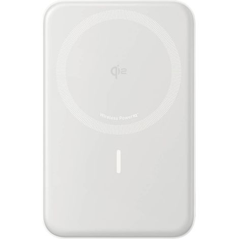 Power bank Anker MagGo da 10000 mAh e 15 W con ricarica Qi2, colore bianco.