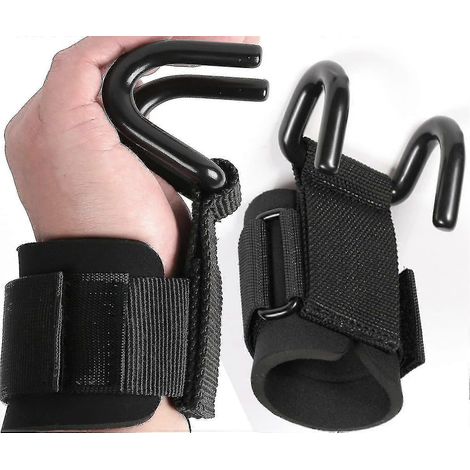 Barre de musculation HUAFEI, crochets de levage pour entraînement soulevé de terre, tractions et haltérophilie, accessoire de fitness robuste (1/4)