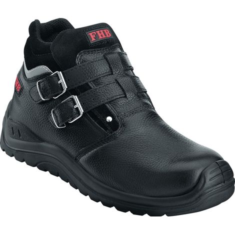 Botte de sécurité NORBERT Taille 44 noir cuir de vache S3 HRO EN ISO 20345 (1/2)