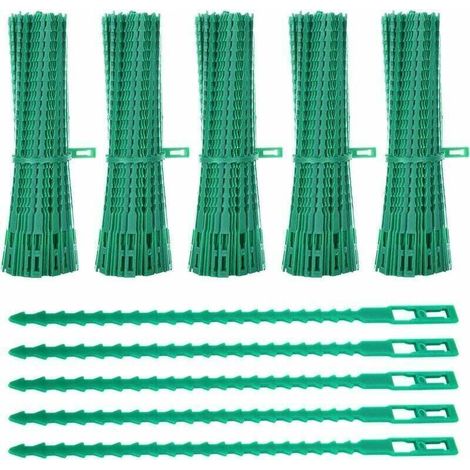 Lien pour végétaux,Lot de 600 Attaches de Plantes, 23CM Attaches de Jardin Réglable Liens de Serrage en Plastique pour Jardin Flexible, Attache Tomates de Câble de Jardin pour Aider à Souteni