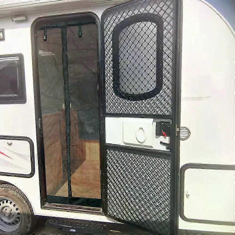 Moustiquaire/moustiquaire coulissante pour camping-car compatible avec les portes d'entrée anti-insectes Fiamma et les accessoires anti-insectes pour voiture (1/5)