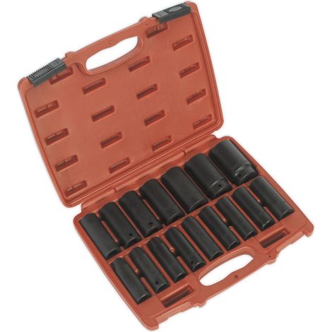 Sealey Metric Impact Socket Set 16pc 1/2""Sq Drive Deep Boxed AK5816M (1/5)