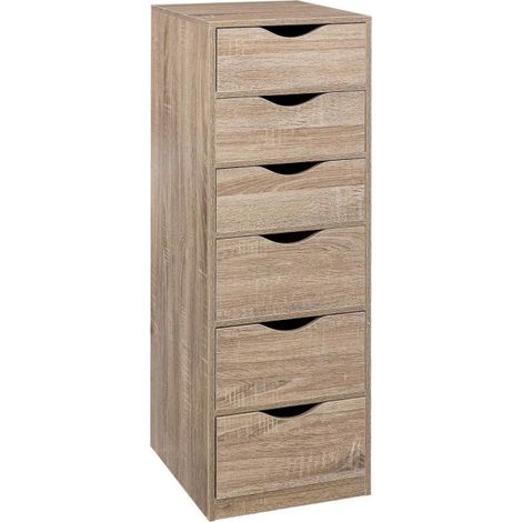 5Five Simply Smart – Caisson de bureau 6 tiroirs 100cm – Panneaux de particules – Dimensions L. 33 x l. 38 x H. 100 cm – Convient pour ordinateur 13 pouces