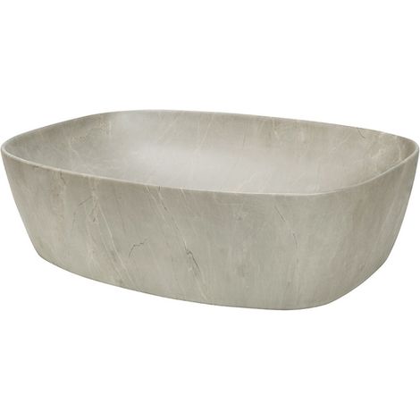 Vasque à poser en céramique - Vert marbré - L 50.5 x 38.5 cm - Gamme Anna - Livraison gratuite