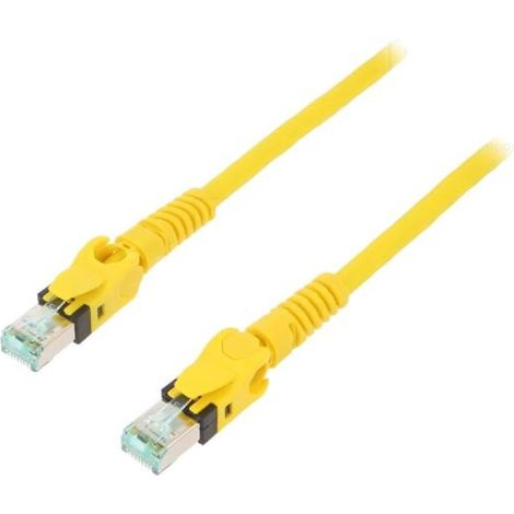 Cable reseau RJ45 male S-FTP Cat 6a jaune - 2m