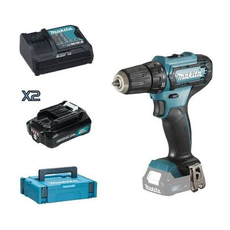 Trapano Avvitatore Batteria Df333Dsaj Makita Volt 12X2 Ah 2,0 +Valigia - 1 Pz