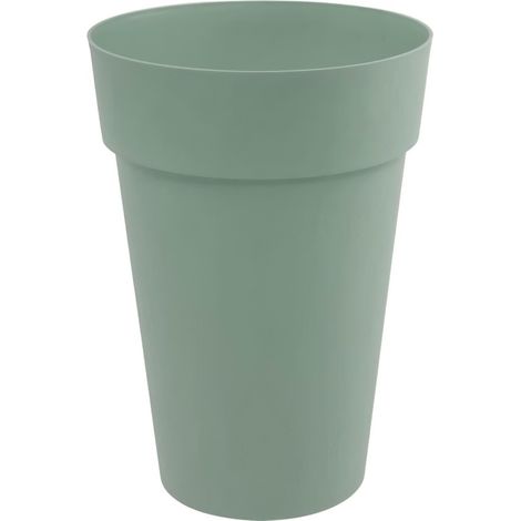 EDA – Pot de fleur rond Toscane Ø 46 cm – Hauteur 65 cm – Polypropylène – Zone de rétention d'eau – Résistant aux chocs – Usage intérieur et extérieur