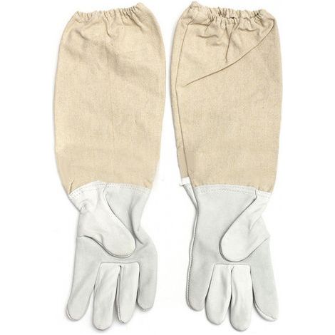 Imkerhandschuhe aus Ziegenleder, atmungsaktiv, bequem, mit elastischem Bündchen, Größe XXL (1/4)