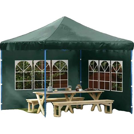 Tenda per feste, con finestre, design resistente alle intemperie, colore verde militare. (1/2)