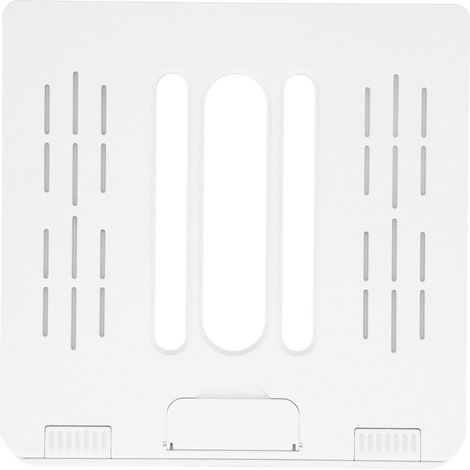 Support tablette multifonctionnel pliable réglable en hauteur avec dissipation thermique, pour ordinateur portable et smartphone, blanc (1/5)