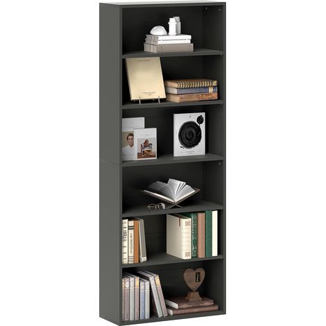 Bibliothèque Étagère de Rangement 60x24x158,5cm Noir (1/5)