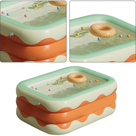 Piscine gonflable épaisse et pliable pour enfants, idéale pour l'intérieur et le jardin. (1/5)